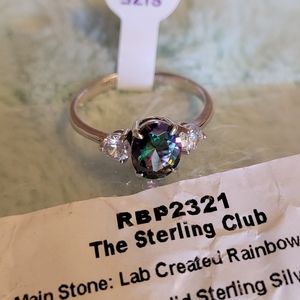 NEW .925 Rainbow Topaz Size 9 RBP 2321